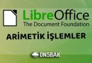 libre office aritmetik işlemler