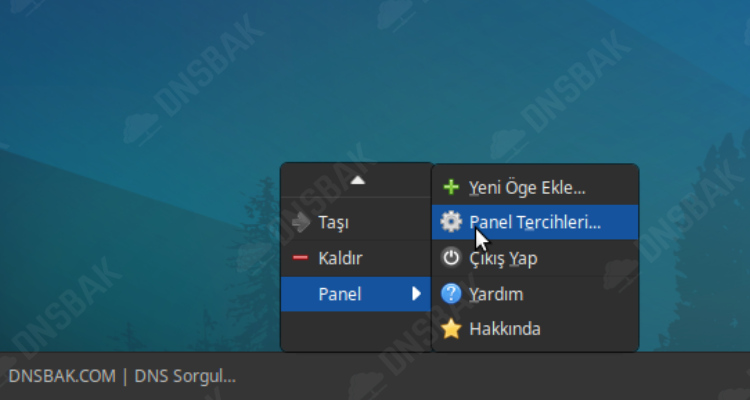 Xubuntu Panel Ayarları Açma